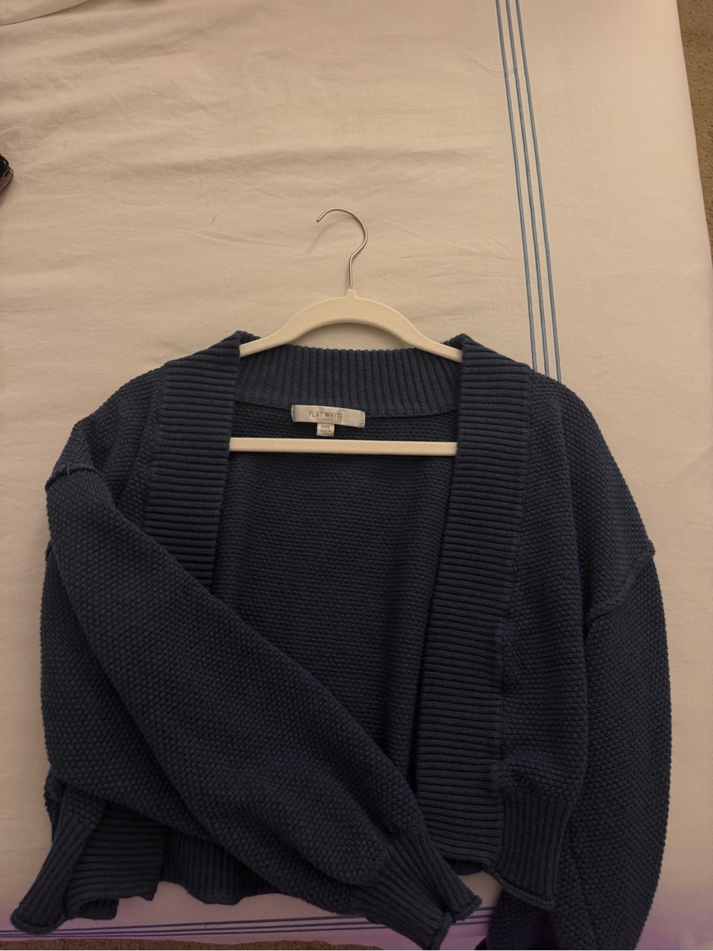 Dark Blue Open-Front Women’s Cardigan Sweater anthropology